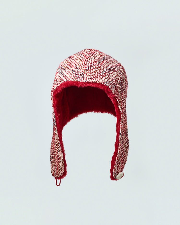 【新品未使用・デッドストック】 ミサハラダ ラビットファーアシンメトリーキャップ 新品未使用・デッドストック】 ミサハラダ ラビットファー